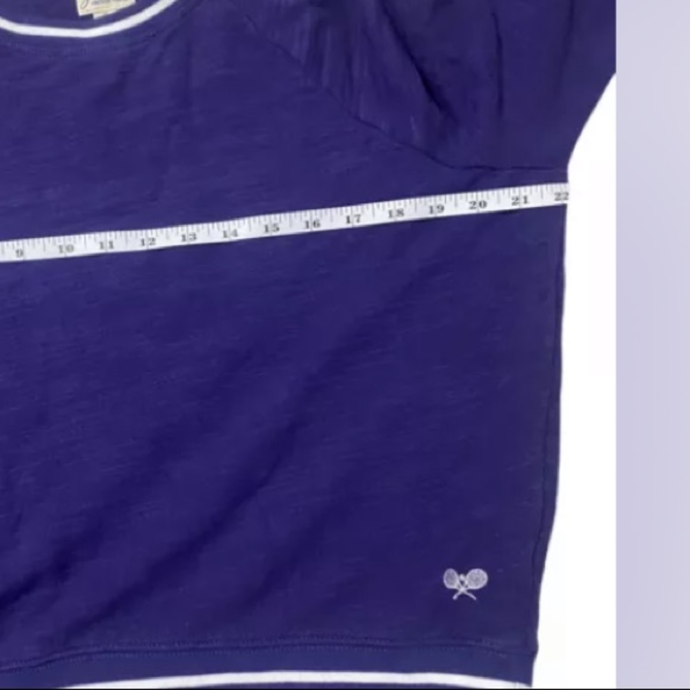 J Crew Vintage cotton terry crewneck pullover with tennis embroidery - Picture 6 of 8